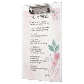 The Universe – 元気を取り戻すエンパワーメントの詩 クリップボード (左)