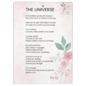 The Universe – 元気を取り戻すエンパワーメントの詩 クリップボード (裏面)