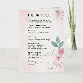 The Universe – 元気を取り戻すエンパワーメントの詩 箔グリーティングカード