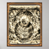 The Universe is a tree sepia Poster ポスター (正面)