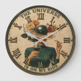 The Universe Is On My Side Cosmic Woman ラージ壁時計