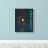 The Universe Is Watching – Mystical Design キャンバスプリント (インサイチュ (ウッドフロア))