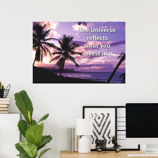 "The Universe"Positive Quotation Wall art & Poster ポスター (ホームオフィス)