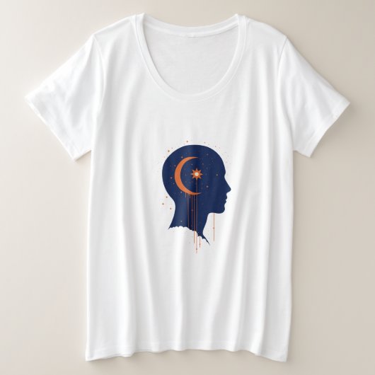The Universe Within プラスサイズTシャツ (デザイン正面)