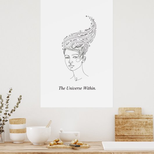 The Universe Within Minimalist Poster - Celestial  ポスター (キッチン)
