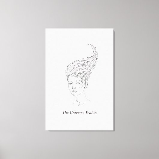 The Universe Within Minimalist Stretched Canvas Pr キャンバスプリント (正面)