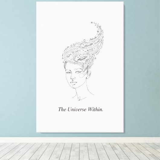 The Universe Within Minimalist Stretched Canvas Pr キャンバスプリント (インサイチュ (ウッドフロア))