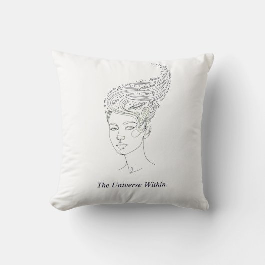 The Universe Within Minimalist Throw Pillow - Cele クッション (正面)