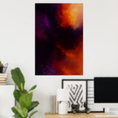 The Unraveling Flame Abstract ポスター (ホームオフィス)