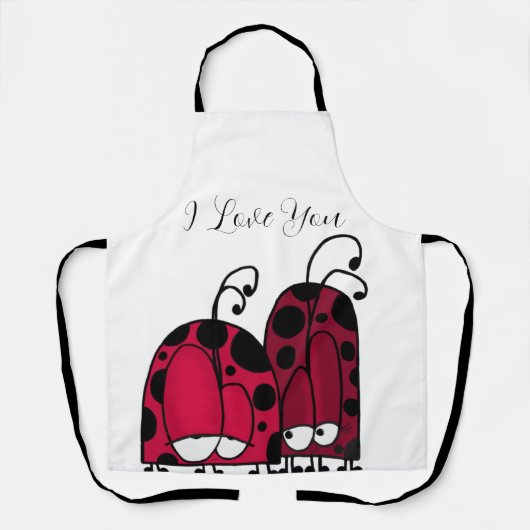 The Unrequited Love Ladybug Illustration エプロン (正面)