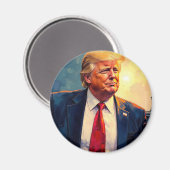 The Unyielding Icon: A Symbolic Portrait of Donald マグネット (正面/裏面)