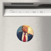 The Unyielding Icon: A Symbolic Portrait of Donald マグネット (インサイチュ (食洗機))