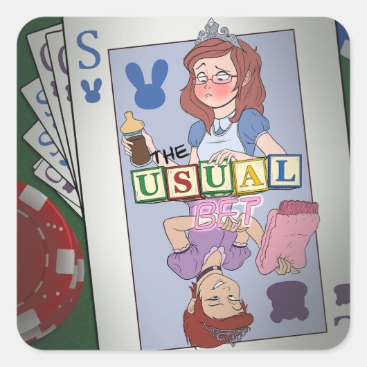 The Usual Bet Cover Sticker 2019-2020 スクエアシール (正面)