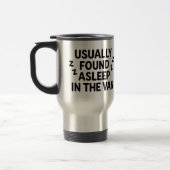 The 'Usually found asleep in the van' mug トラベルマグ (左)