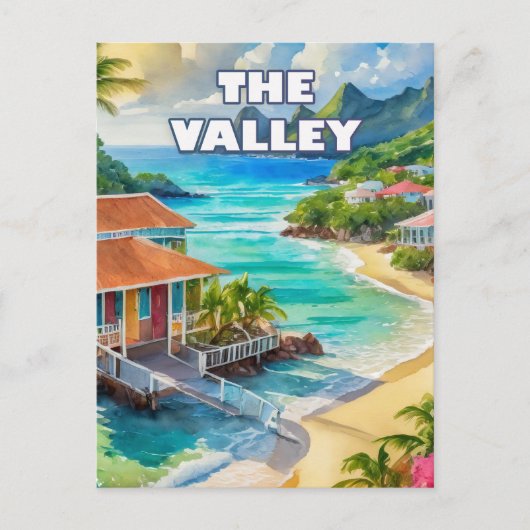 The Valley, cœur tranquille d'Anguilla ポストカード (正面)