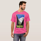 The Valley Of Aosta イタリアン Alps旅行ポスターアート Tシャツ (正面フル)