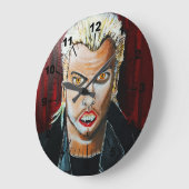 The Vampire Painting by Alfred Fox ラージ壁時計 (傾斜)