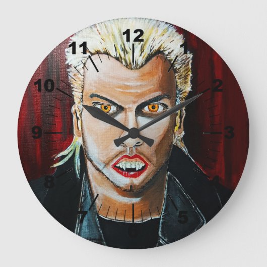 The Vampire Painting by Alfred Fox ラージ壁時計 (正面)