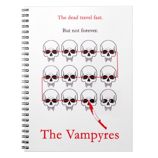The Vampyres - Crossed Skulls Notebook ノートブック (正面)