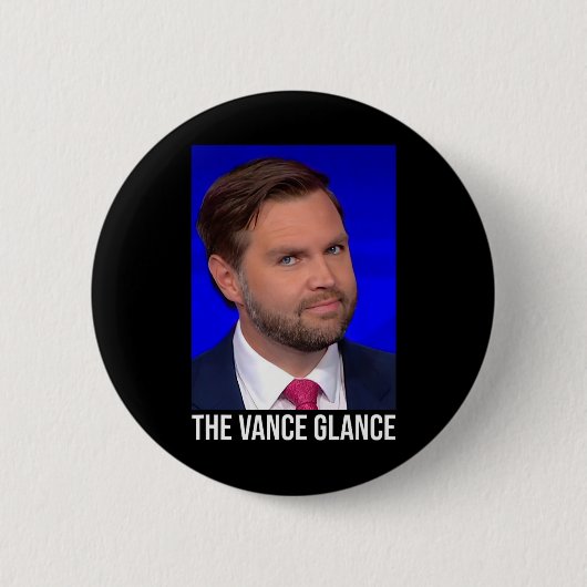 The Vance Glance - おもしろい Jd Vance  缶バッジ (正面)