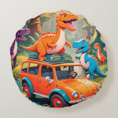 The Velociraptors Family Vacation  ラウンドクッション (裏面)