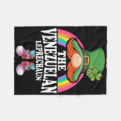The Venezuelan Leprechaun St Patricks Day Costume フリースブランケット (正面(横))