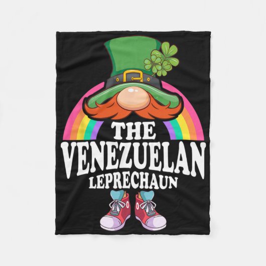 The Venezuelan Leprechaun St Patricks Day Costume フリースブランケット (正面)