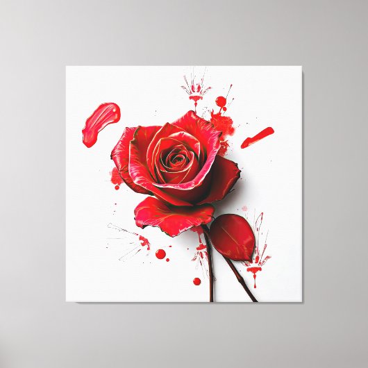 The Versatility of Blooming Roses in Art キャンバスプリント (正面)