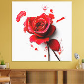 The Versatility of Blooming Roses in Art キャンバスプリント (インサイチュ (リビング))