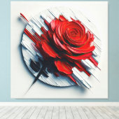 The Versatility of Blooming Roses in Art キャンバスプリント (インサイチュ (ウッドフロア))