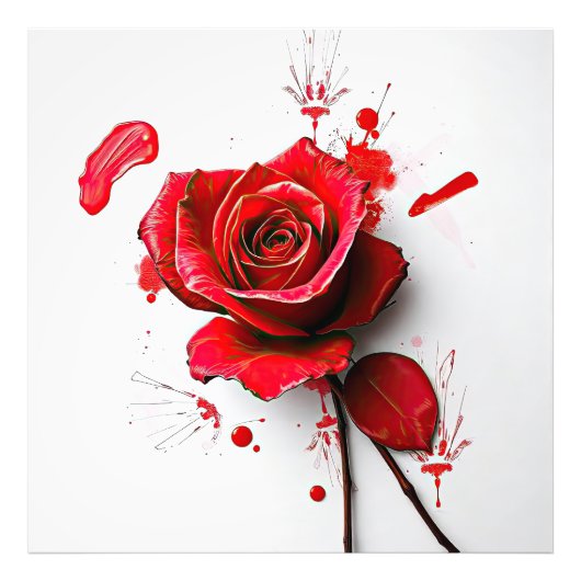 The Versatility of Blooming Roses in Art フォトプリント (正面)