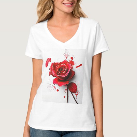 The Versatility of Blooming Roses in Art Tシャツ (正面)