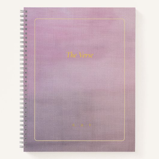 The Verse | Custom Mauve & Gold Poet Notebook ノートブック (正面)