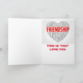 THE 'VERY BEST FRIEND" BIRTHDAY WISH カード (内部)