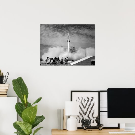 The Very First Rocket Launch At Cape Canaveral ポスター (ホームオフィス)