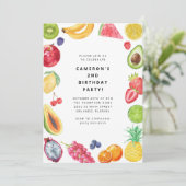 The Very Hungry Caterpillar Fruit Birthday  招待状 (スタンド正面)