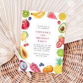 The Very Hungry Caterpillar Fruit Birthday 招待状