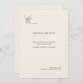 The Vessel- Minimalist Sacrement Announcement  案内状 (正面/裏面)