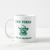 The Vibes Are In Shambles Sarcastic Funny Raccoon  コーヒーマグカップ (左)