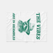 The Vibes Are In Shambles Sarcastic Funny Raccoon  フリースブランケット (正面(横))
