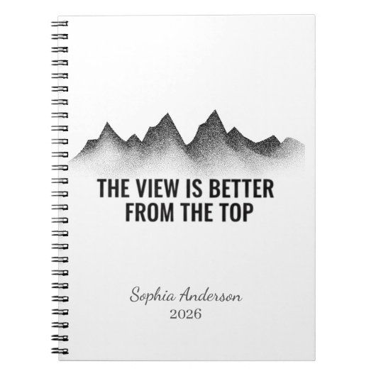The View Is Better From The Top I Personalized ノートブック (正面)