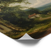 The Village Oak — English Countryside with Figures ポスター (角)