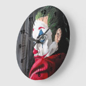 The Villain Painting by Alfred Fox ラージ壁時計 (傾斜)