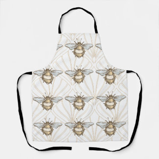 The Vintage Honey Bees AOP Kitchen Apron エプロン