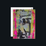 The Vintage Working Men Mixed Media Collage ポストカード<br><div class="desc">A mixed media collage made and photographed by Angelandspot in the year 2026 with vintage images from a working book from the 1950s era combined with some other papers and paints</div>