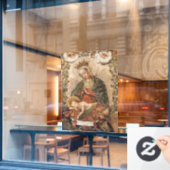 The Virgin Adoring the Christ Child at Christmas ウィンドウサイン (カフェ窓)