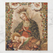 The Virgin Adoring the Christ Child at Christmas ワインラベル (シングルラベル)