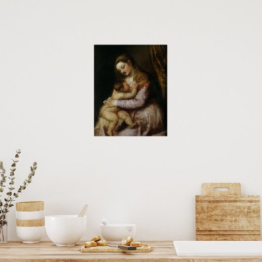 The Virgin and Child, c.1570-76 ポスター (キッチン)