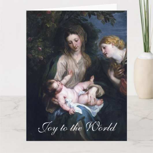 The Virgin Mary and Baby Jesus Christmas Greetings カード (正面)
