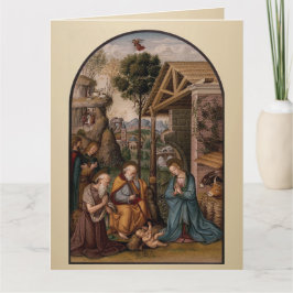 The Virgin Mary and Baby Jesus Christmas Greetings カード